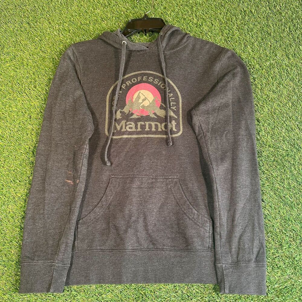 Marmot Men's Sweater‎ M Grey Cotton Polyester Outdoor Casual